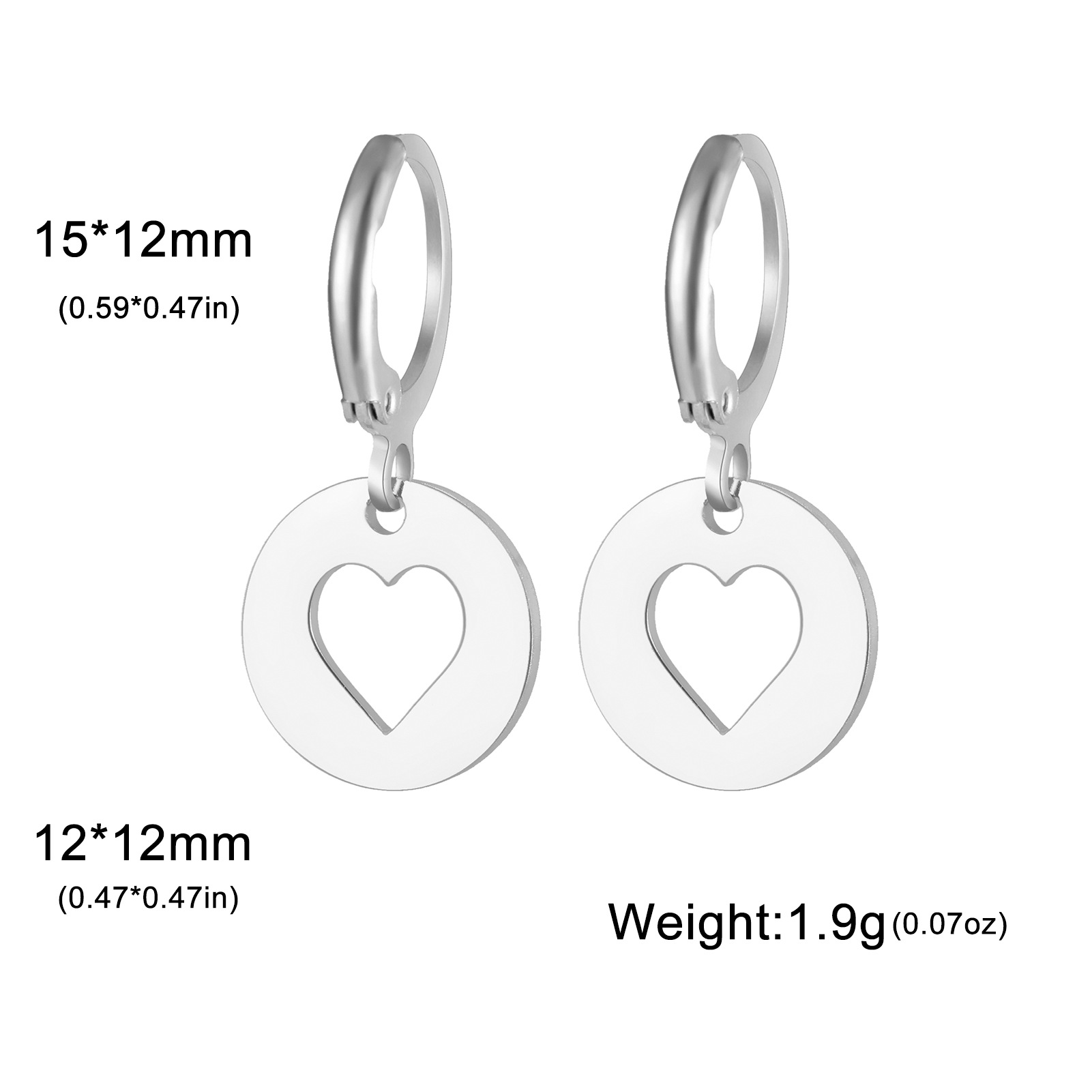 5:Ring hollow love-steel color