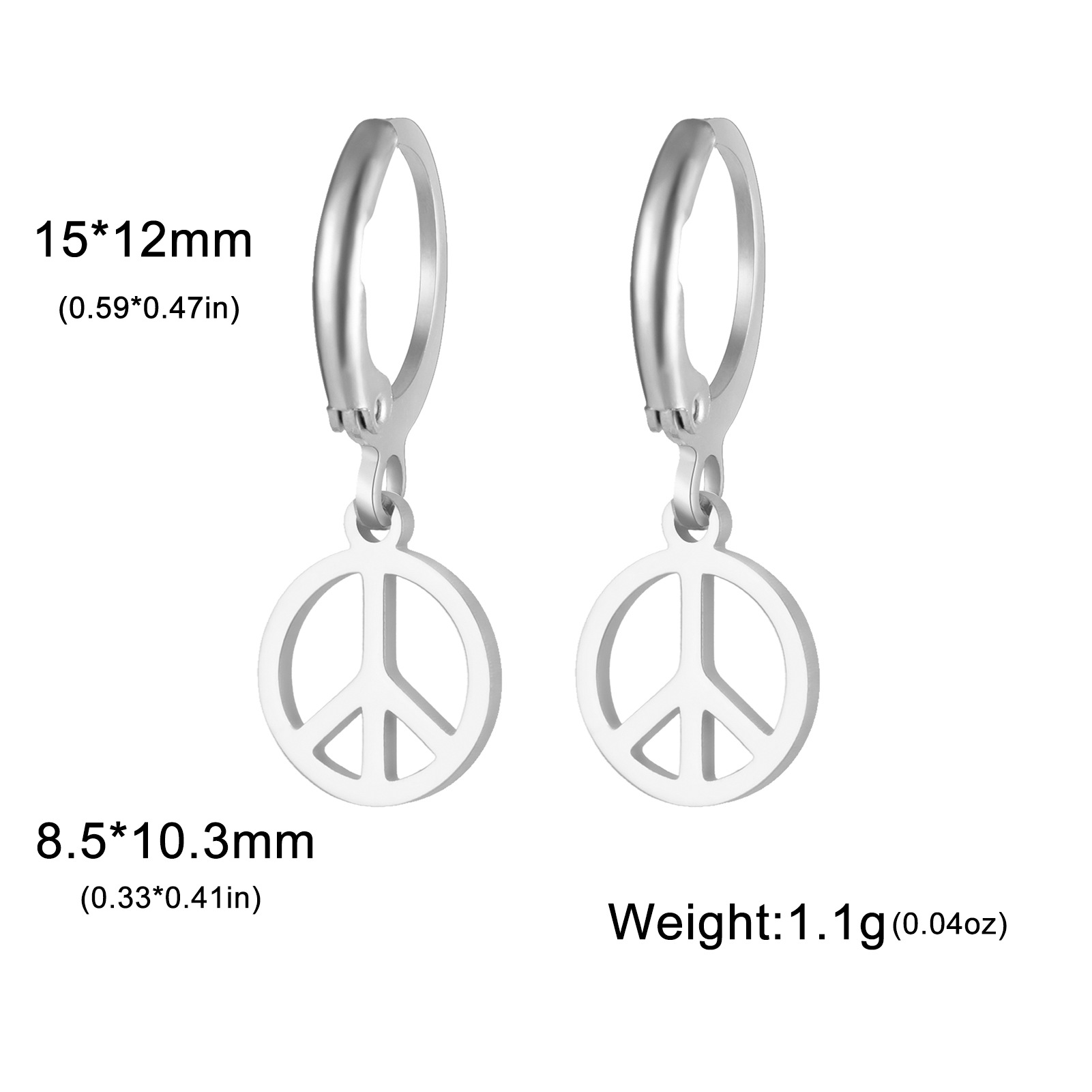 9:Peace symbol - steel color