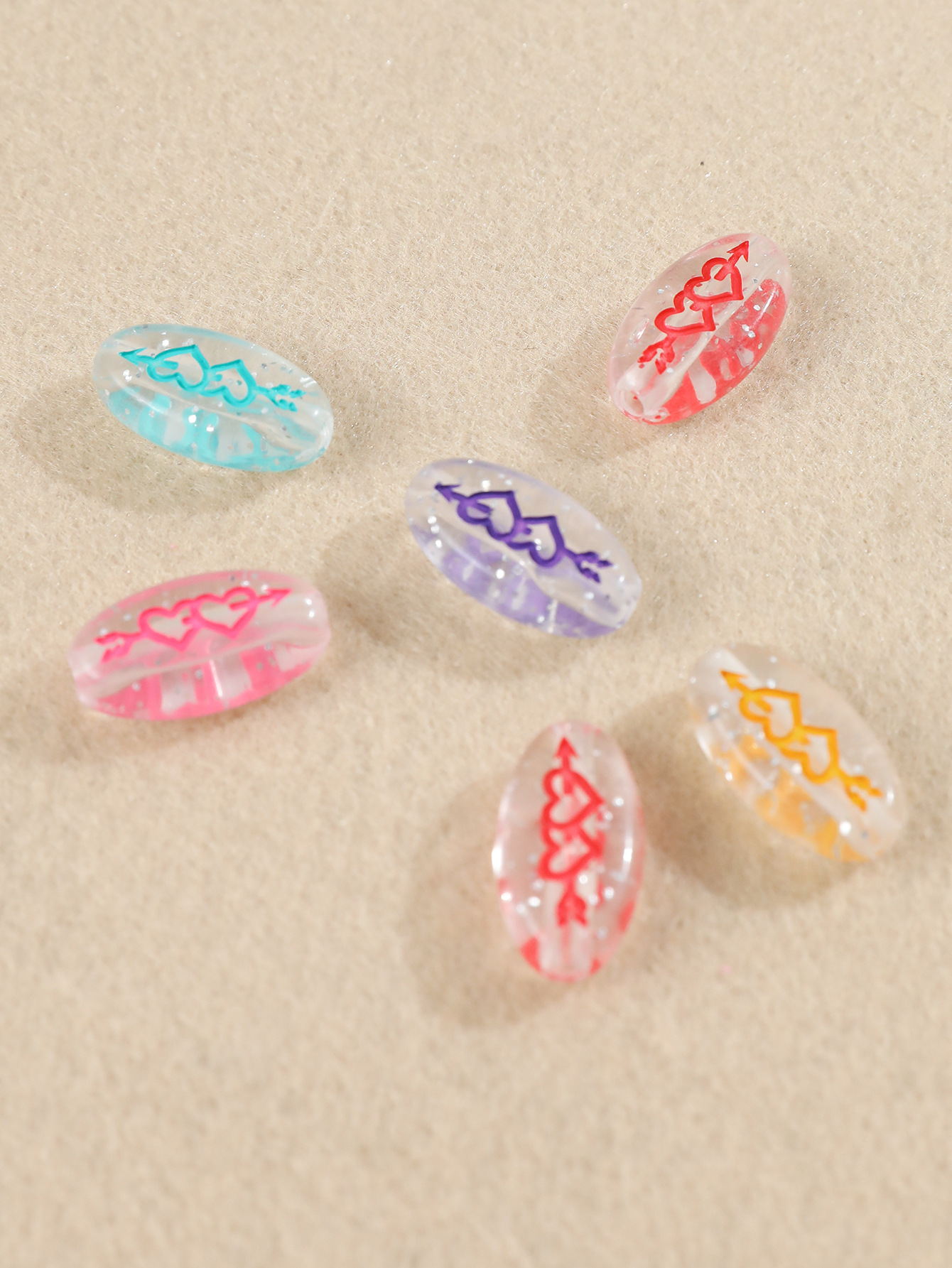 2:Transparent white and colored thread