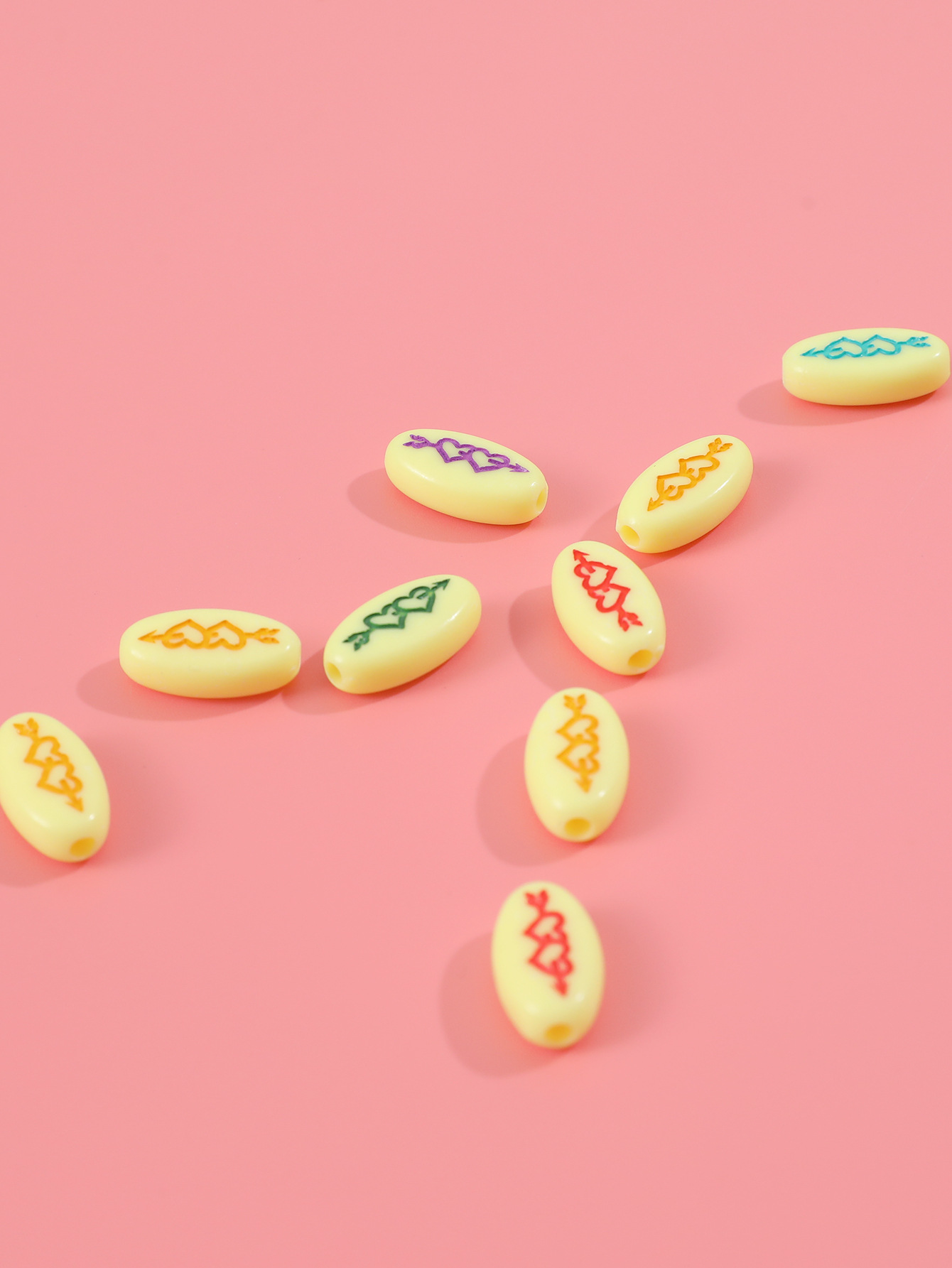 3:Yellow background and colored thread