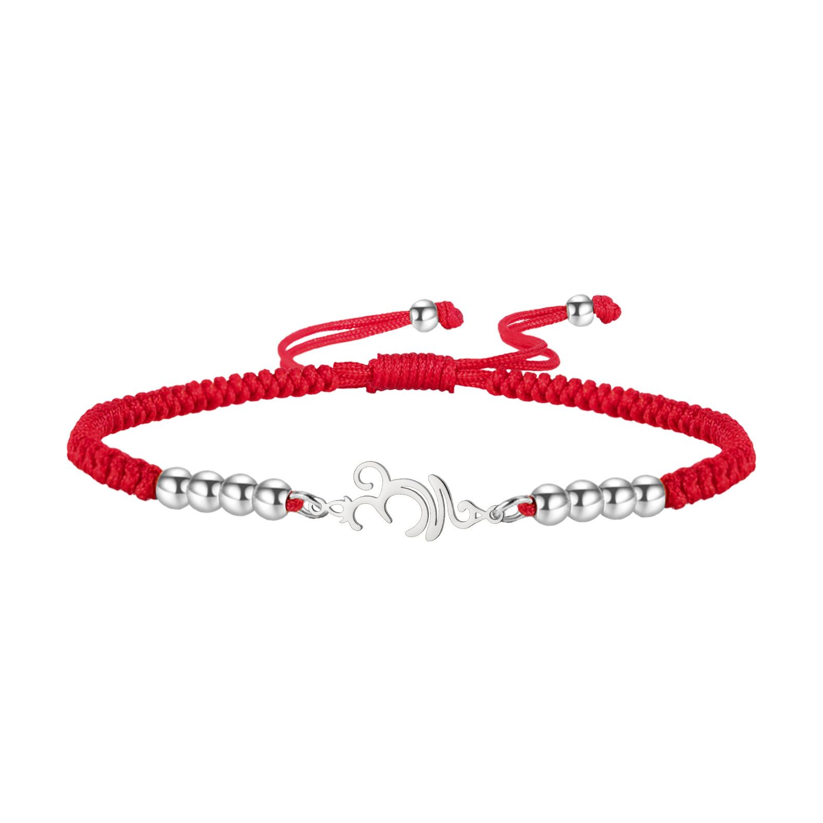 3:Steel color-red braided rope