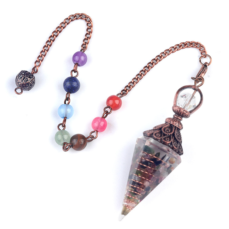3:Tourmaline (bronze) + colorful chain