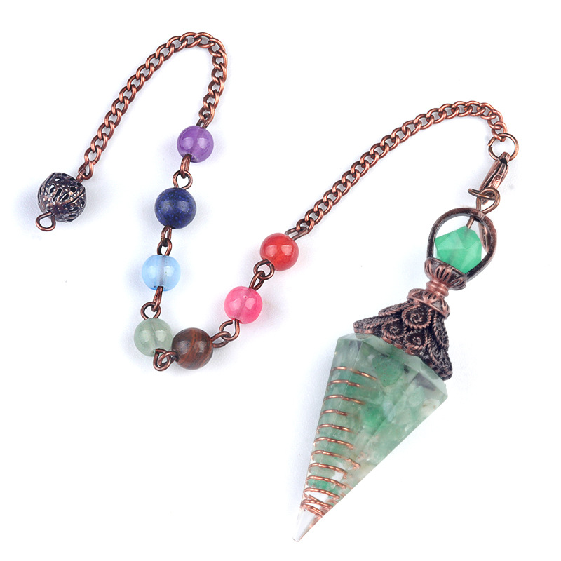 4:Green aventurine (bronze) + colorful chain