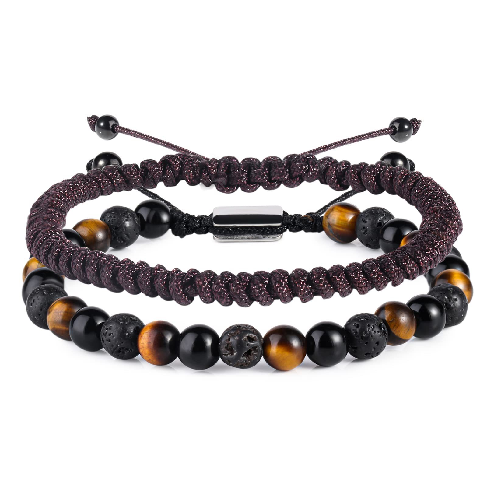 1:Tiger eye stone obsidian brown