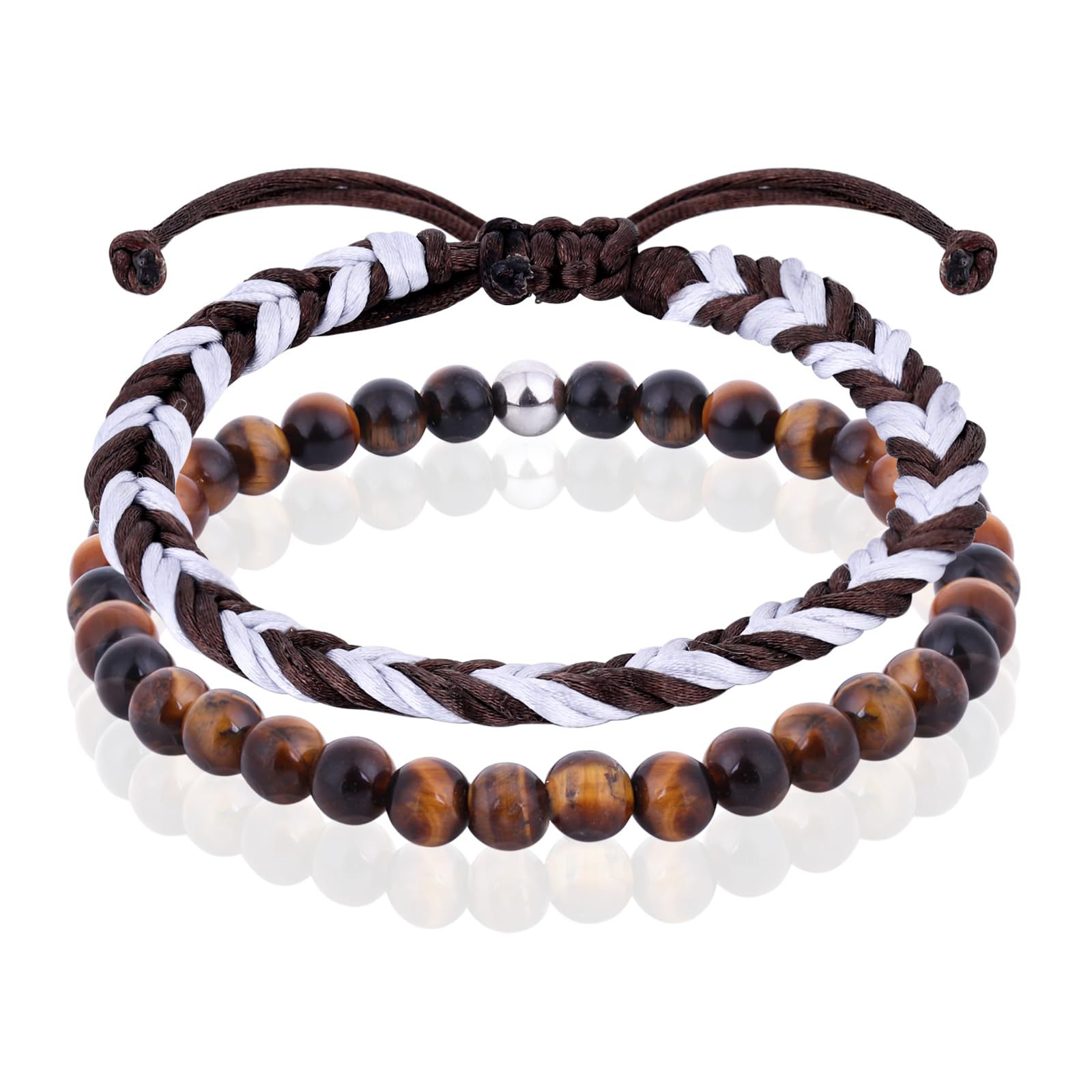 2:Tiger eye stone white brown
