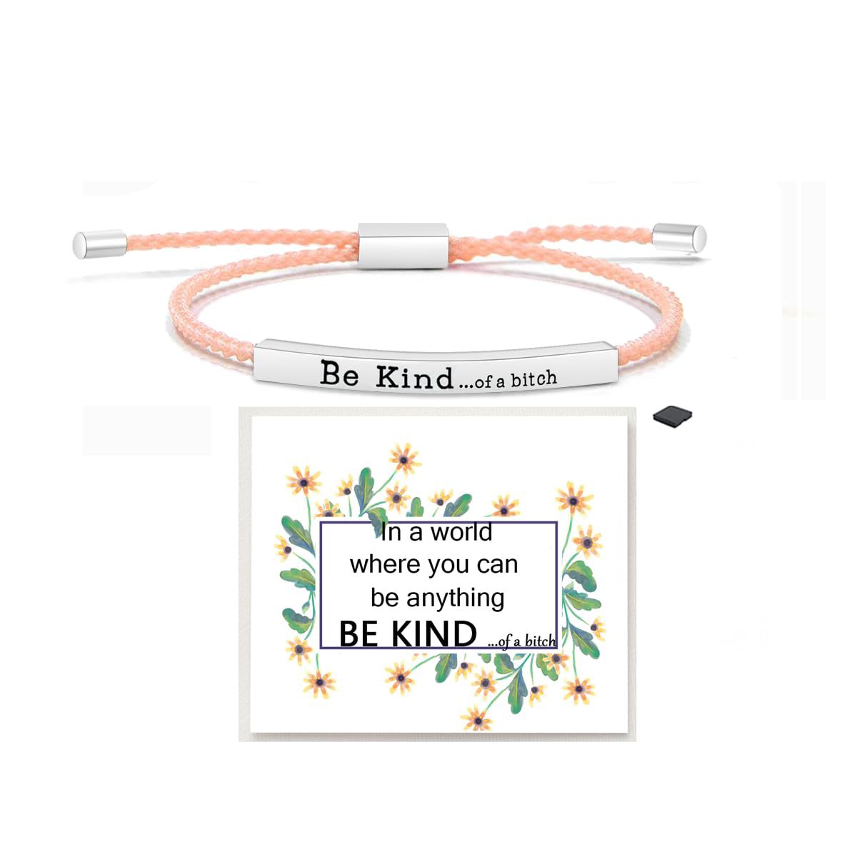 4:Be kind flower   bracelet