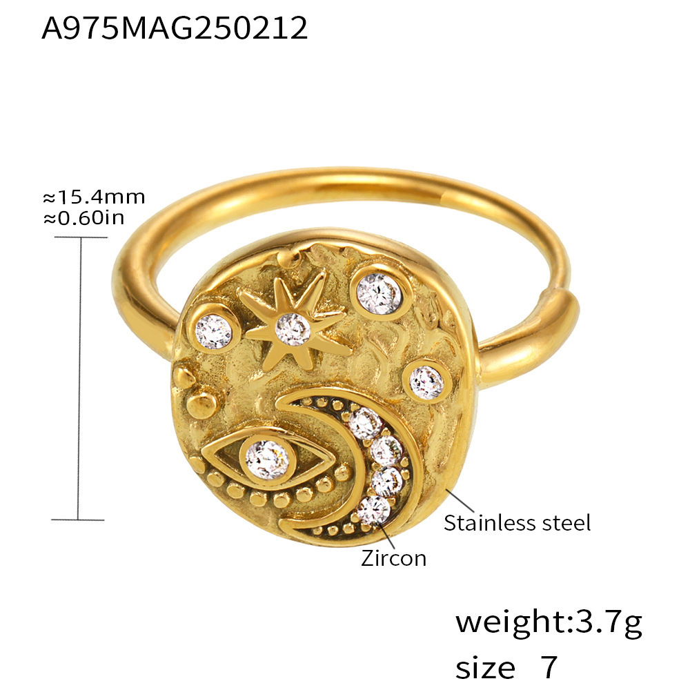 1:A975-golden white zircon ring