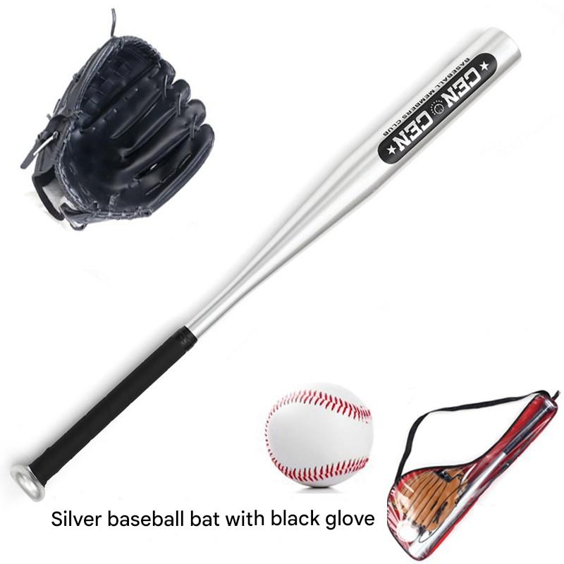 Silver Baseball Bat with Black