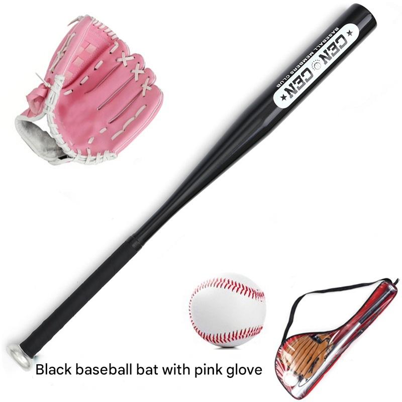 Black baseball bat with pink