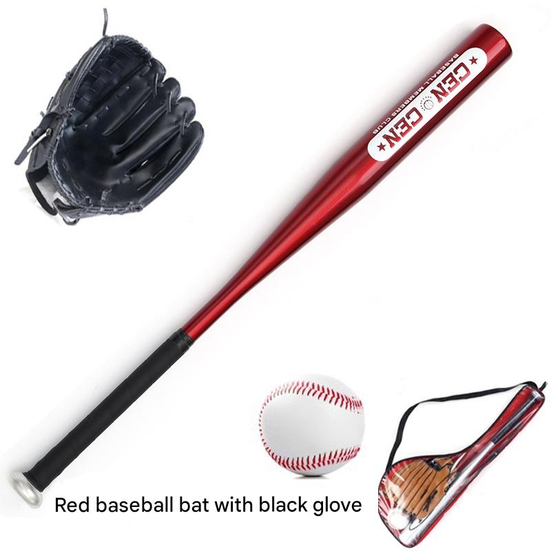 Red baseball bat with black