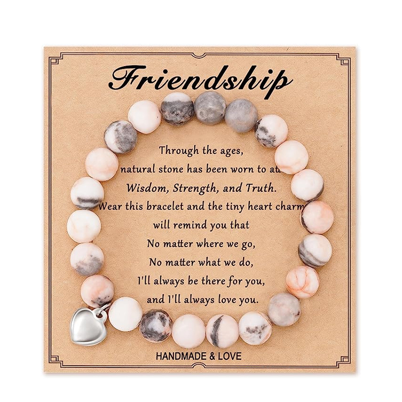 7:Pink Zebra Love Pendant friendship Card
