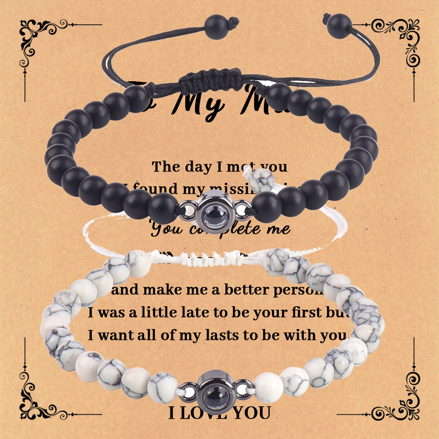 White turquoise Black Frosted Set To My Man Card