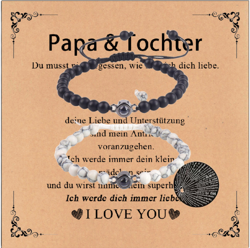white turquoise black frosted set papa card