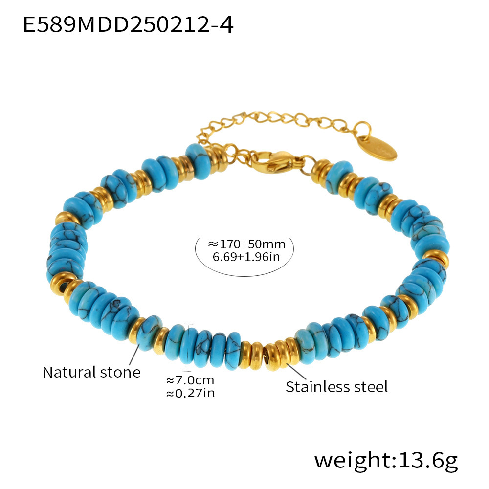 4:E589-golden abacus bead bracelet-no. 4