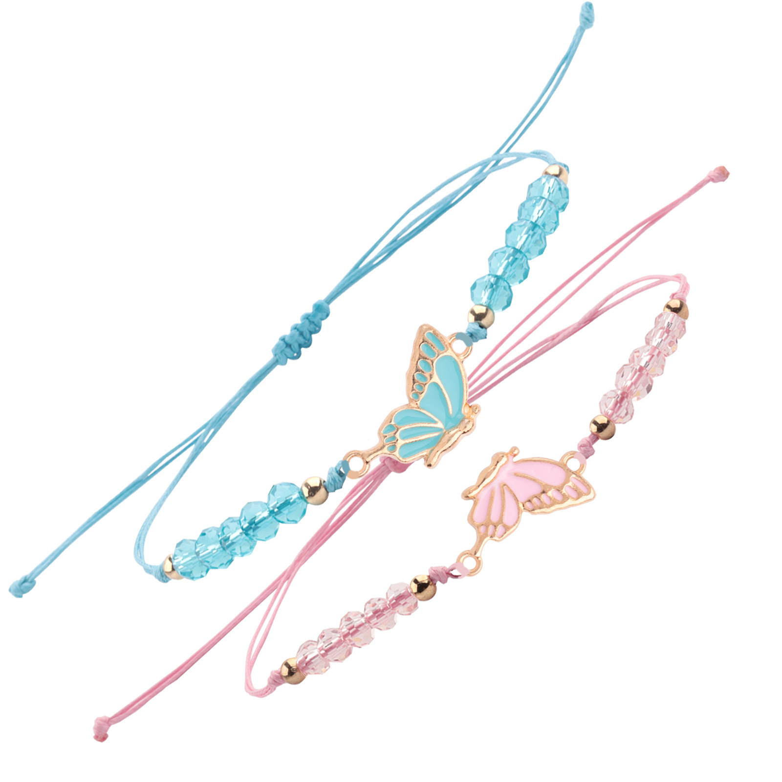6:Blue and pink corner beads   blue and pink butterfly set