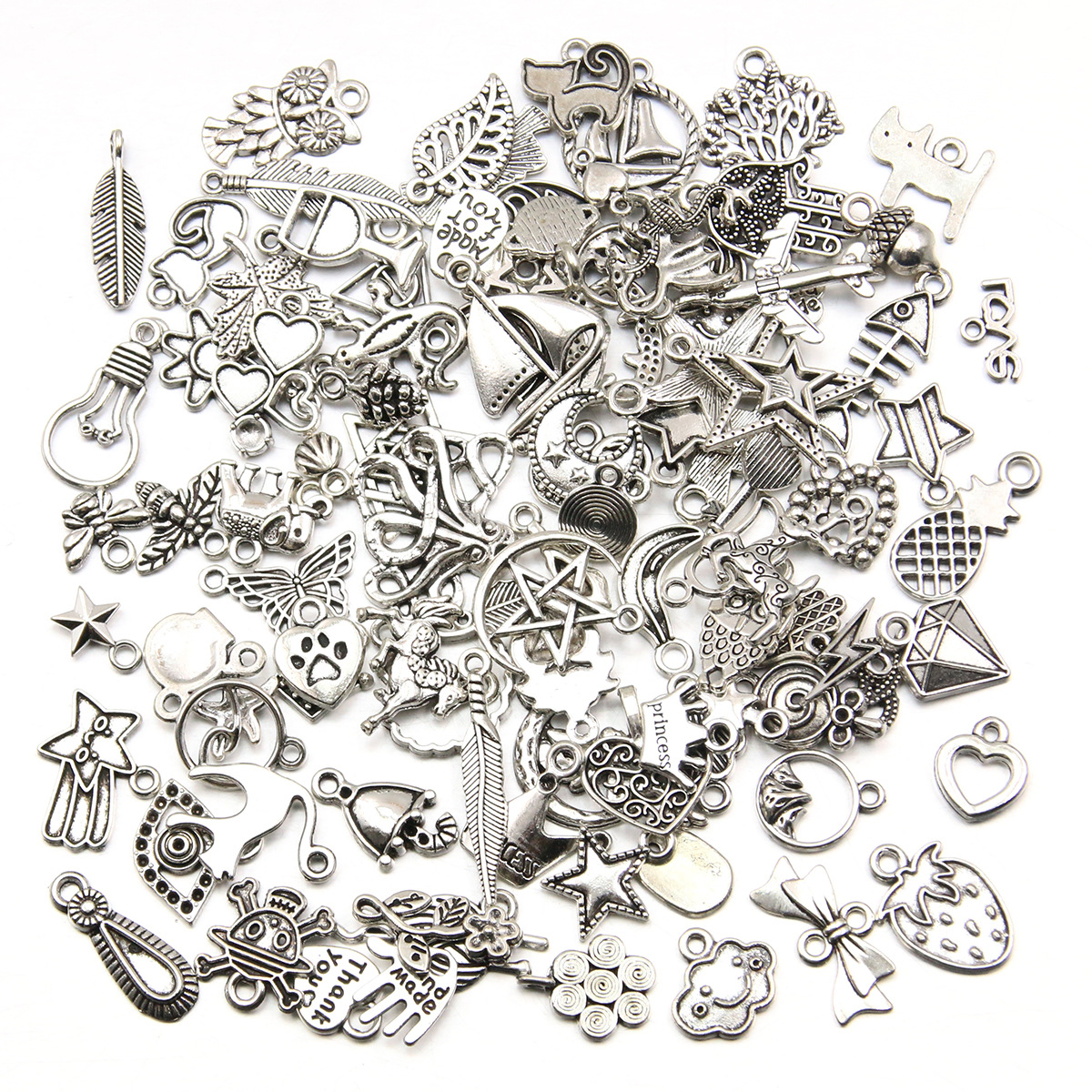 antique silver color 40pcs