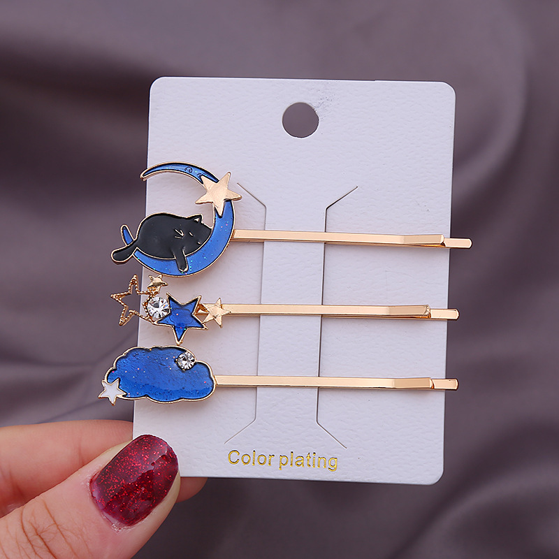 4:Moon Black Cat Stars Clouds