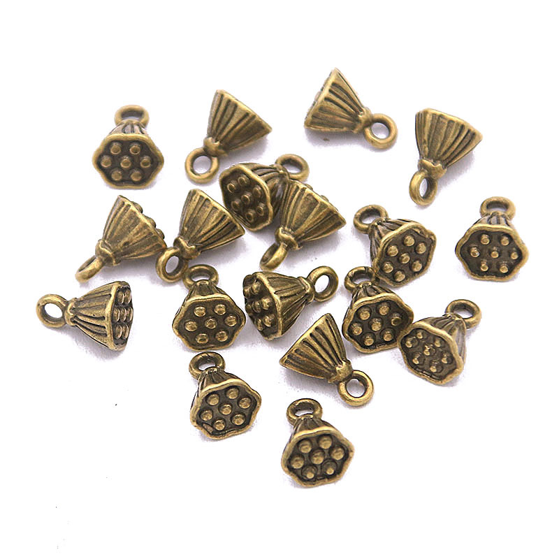 2:antique  blue lotus pod