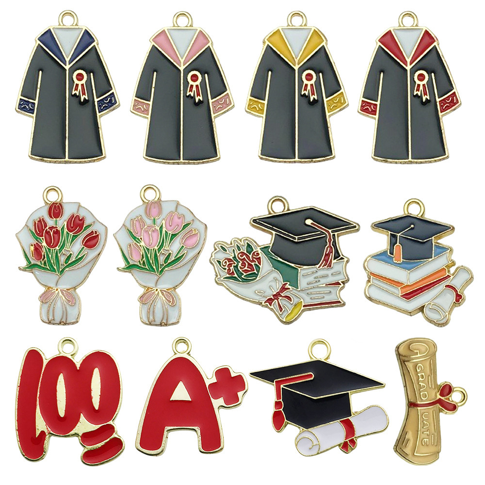 3:Mixed 12 Drip Oil Graduation Season Pendant-SN722