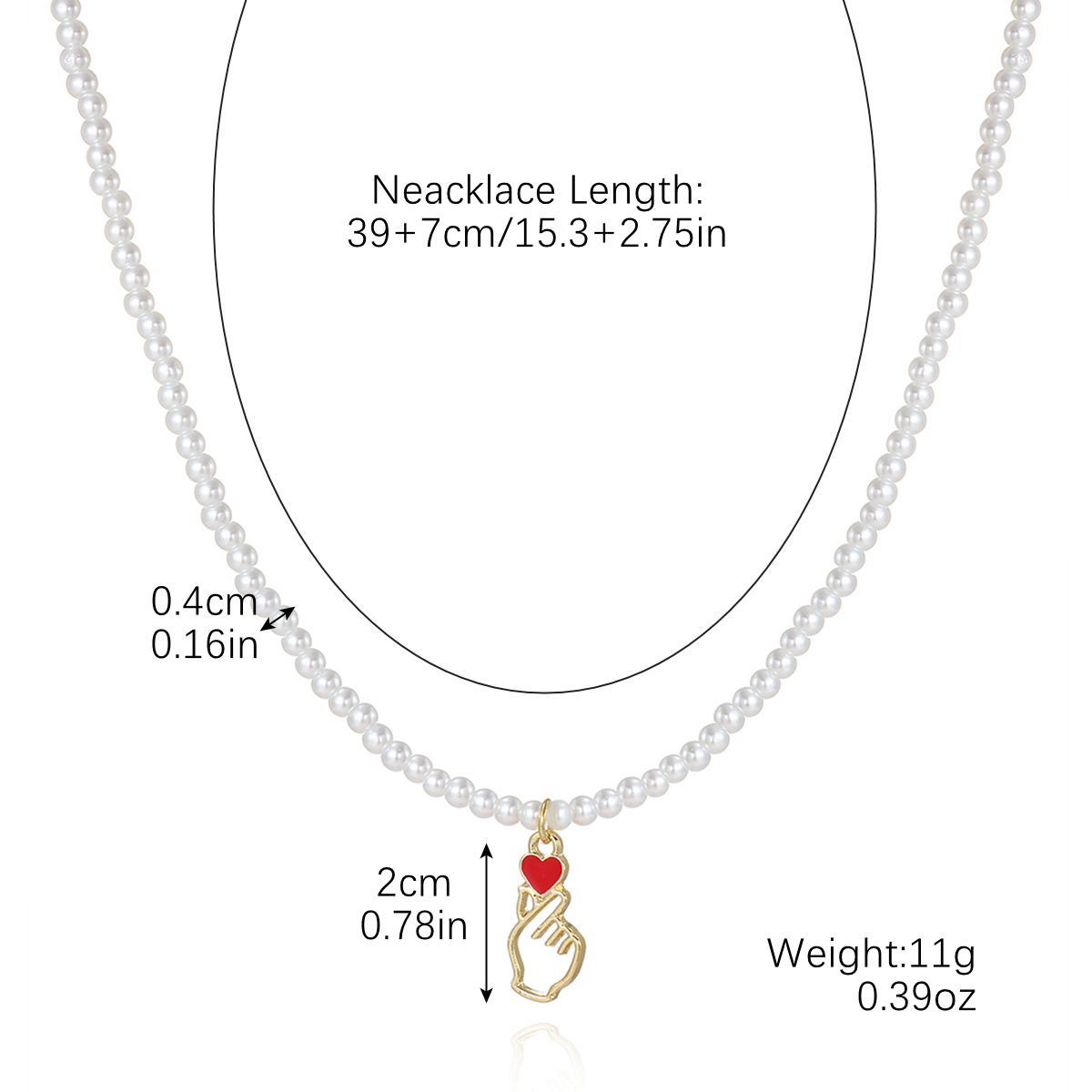 10:N2411-25 bixin pendant pearl necklace