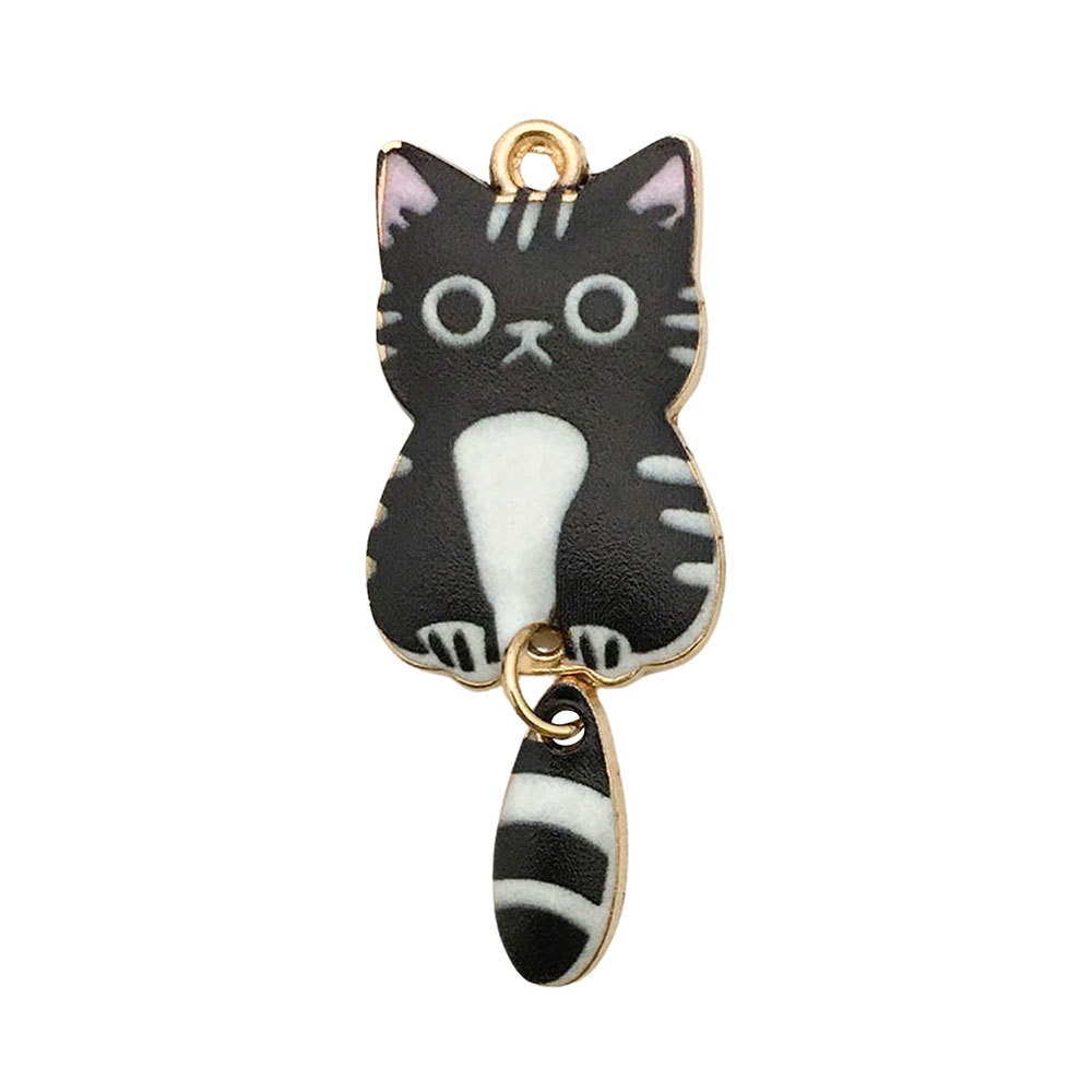 5:1 black cat with tail 15x40mm-2g-18679