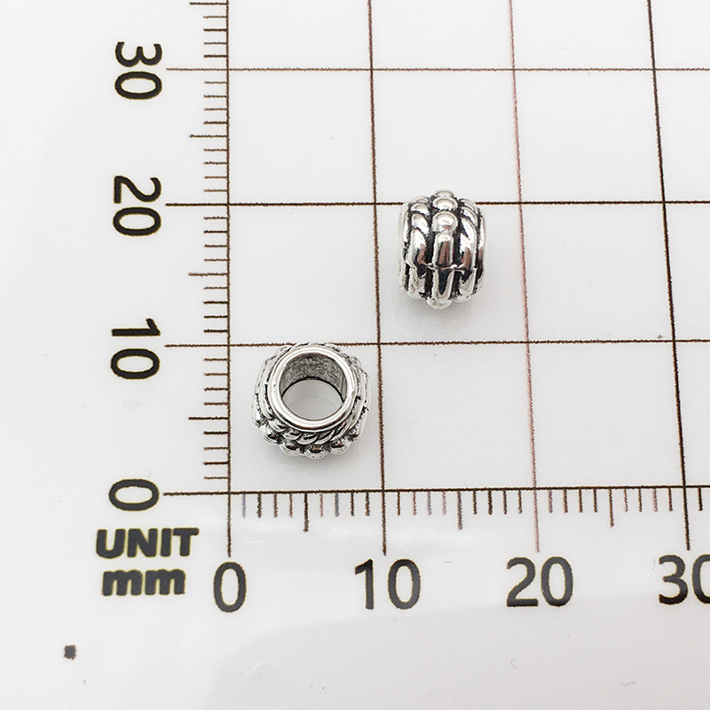 12:10146-antique silver big hole-5x7mm