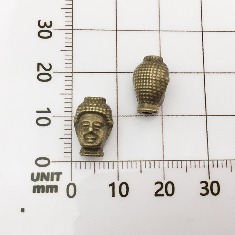 19:10153-antique bronze Buddha head-8x13-1.5mm