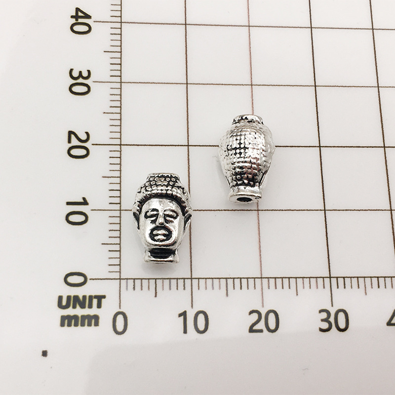 21:10155-antique silver Buddha head-8x13-1.5mm