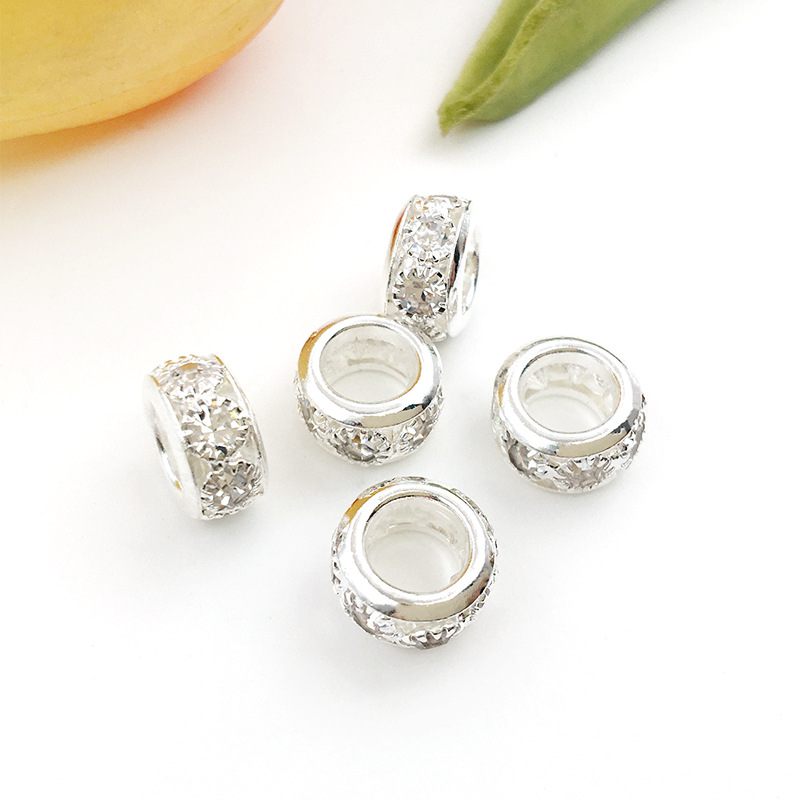 1:Silver Dot Drilling Beads -14489