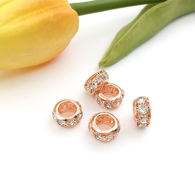 2:Rose Gold Dot Drilling Beads -14490