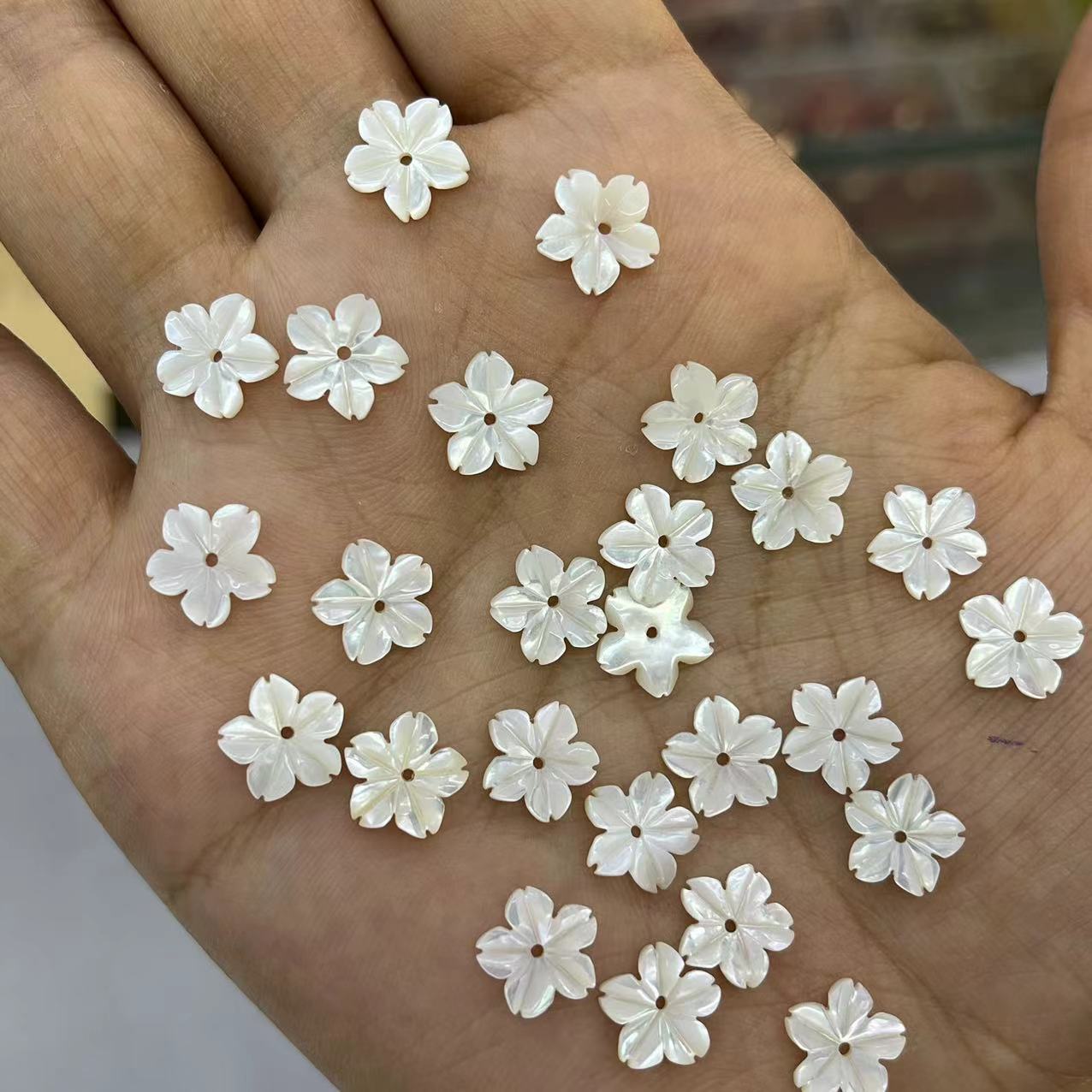 3:10MM White Lip Shell 5-petal flower