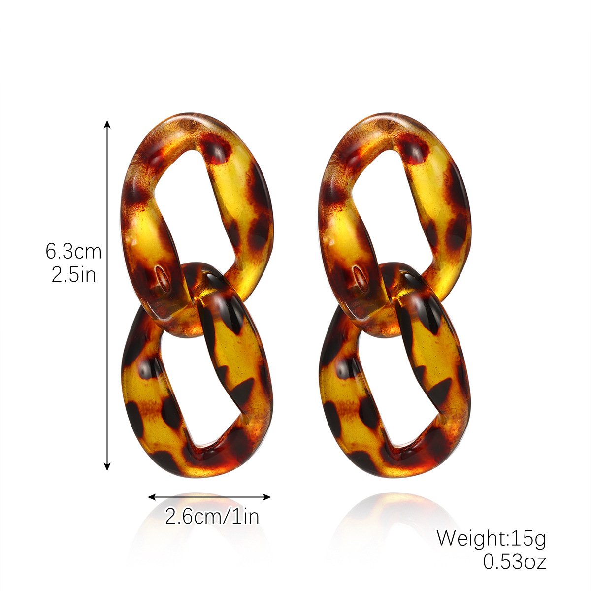 1:E2409-4 leopard print earrings