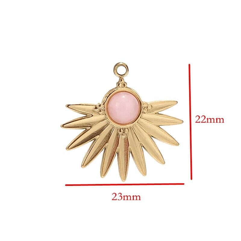 1:Gold Fan Pendant