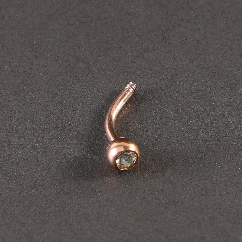 8:Rose gold (drill ball) stainless steel