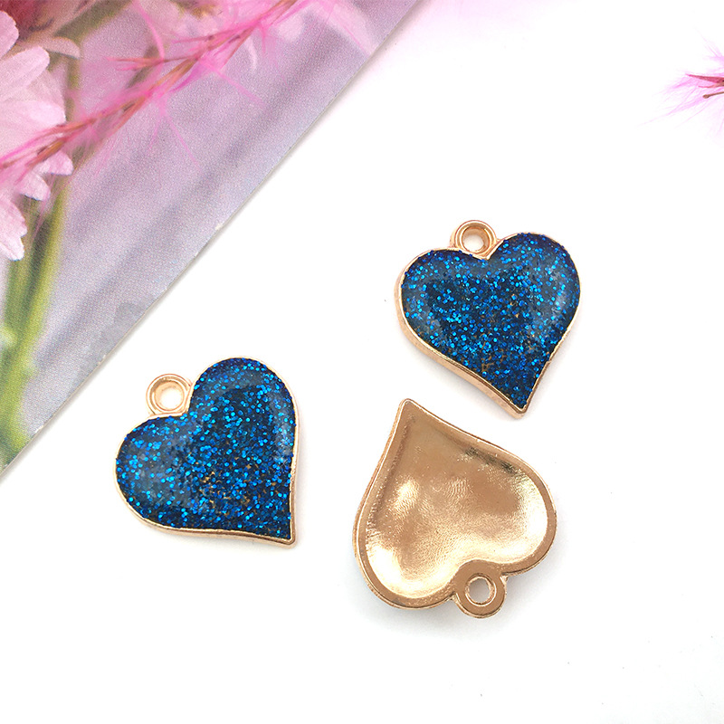 5:Dripping oil Blue Love 15x17mm-14327