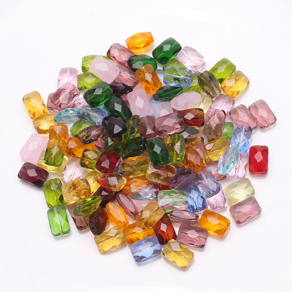 7 8X12MM rectangular hole 30 pieces /30G color mix