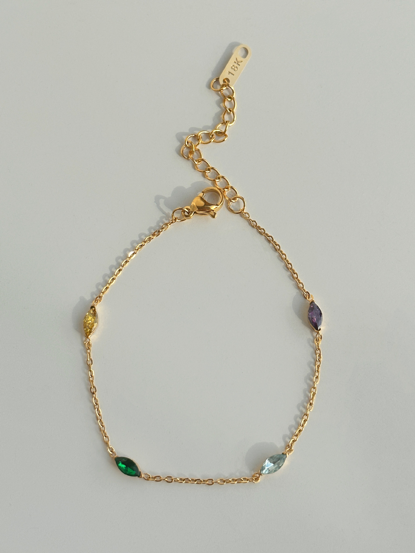 2 16+4cm bracelet color zirconium