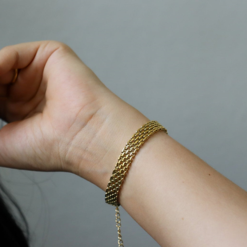 1:Gold Mesh Bracelet