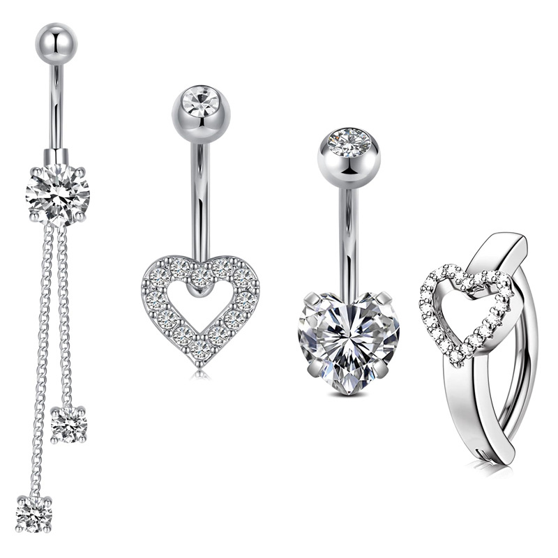 5:4-piece set of silver long and short models