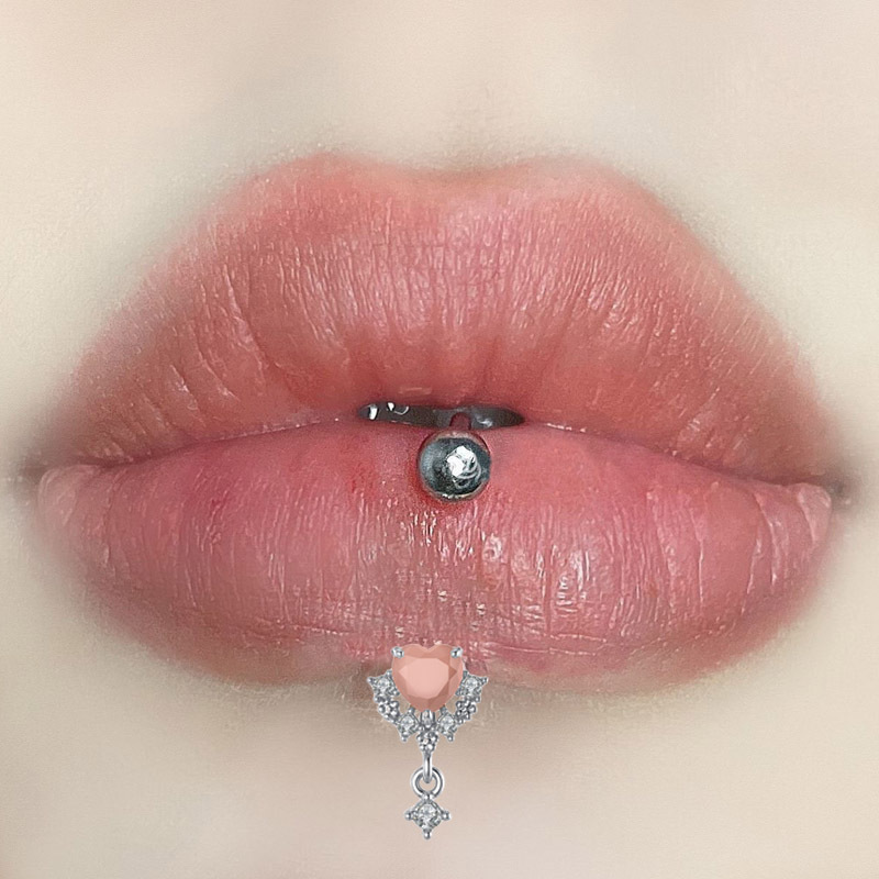 Peach Heart Pendant 1.2*10*4mm