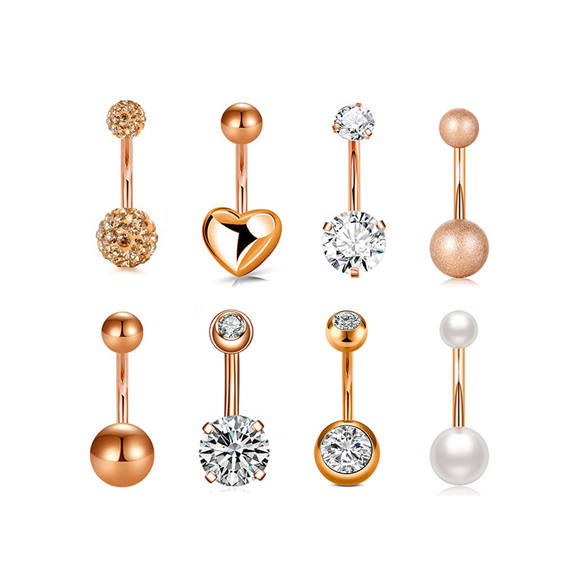 2:Rose gold 8-piece set