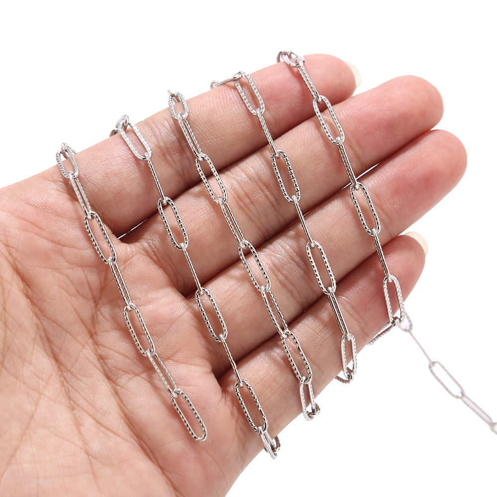 2:Steel color 4*12 embossed chain