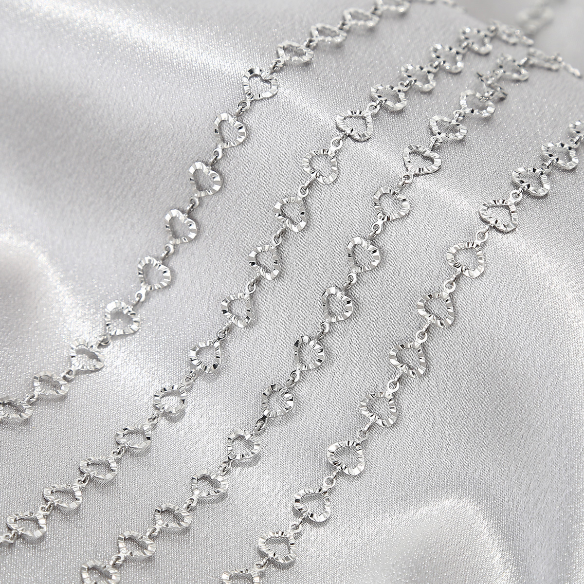 2:Steel embossed peach chain