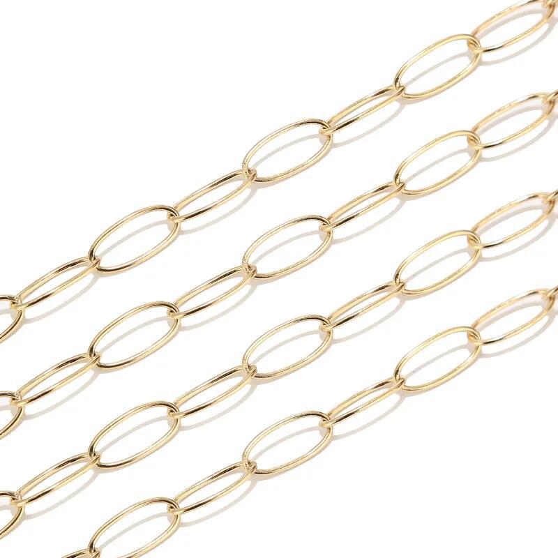 1:Golden oval chain 7*15
