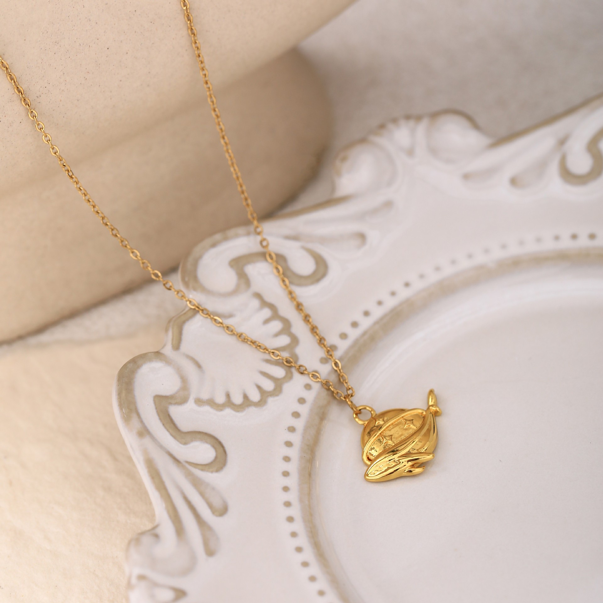 2:Whale and full moon necklace