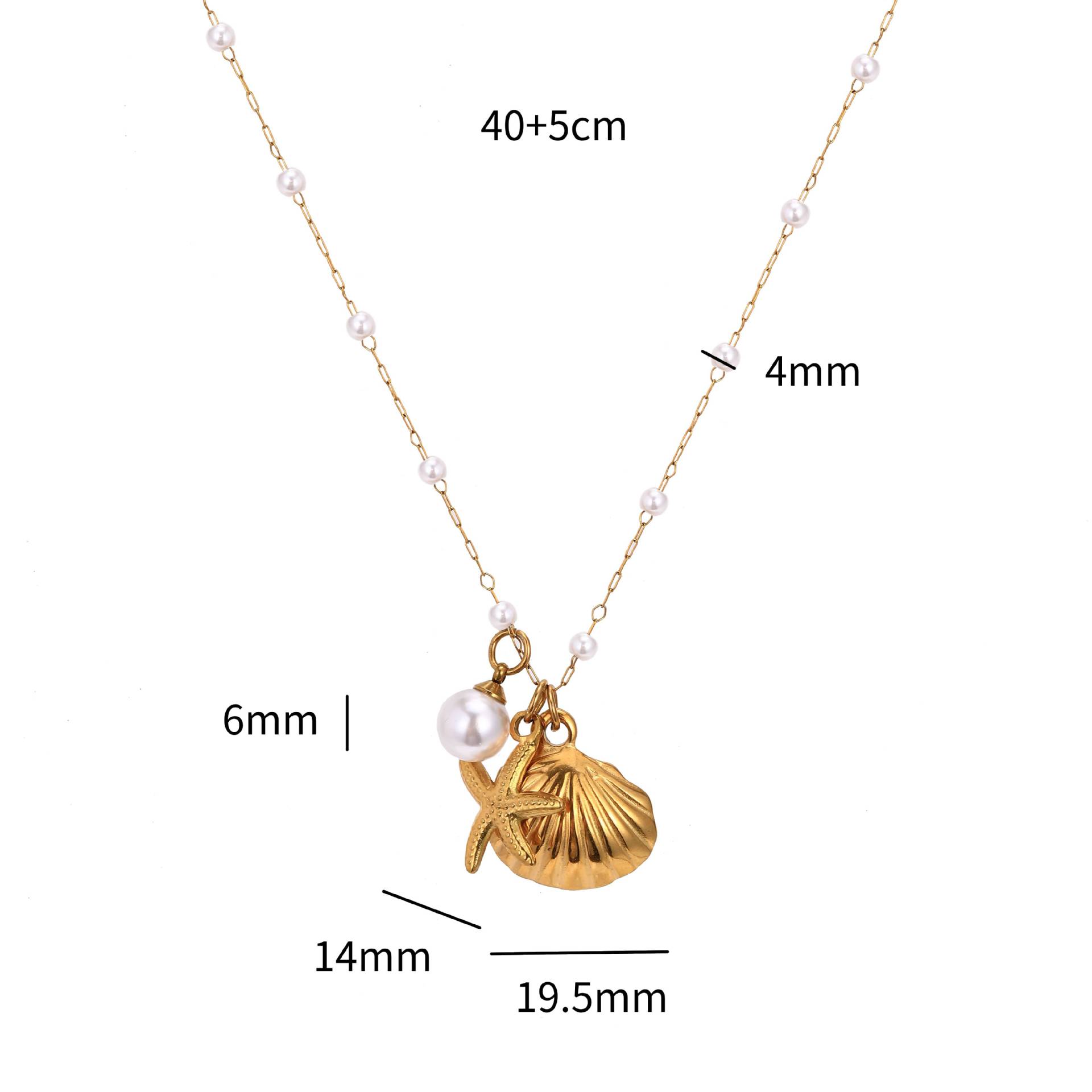 1:shell gold necklace