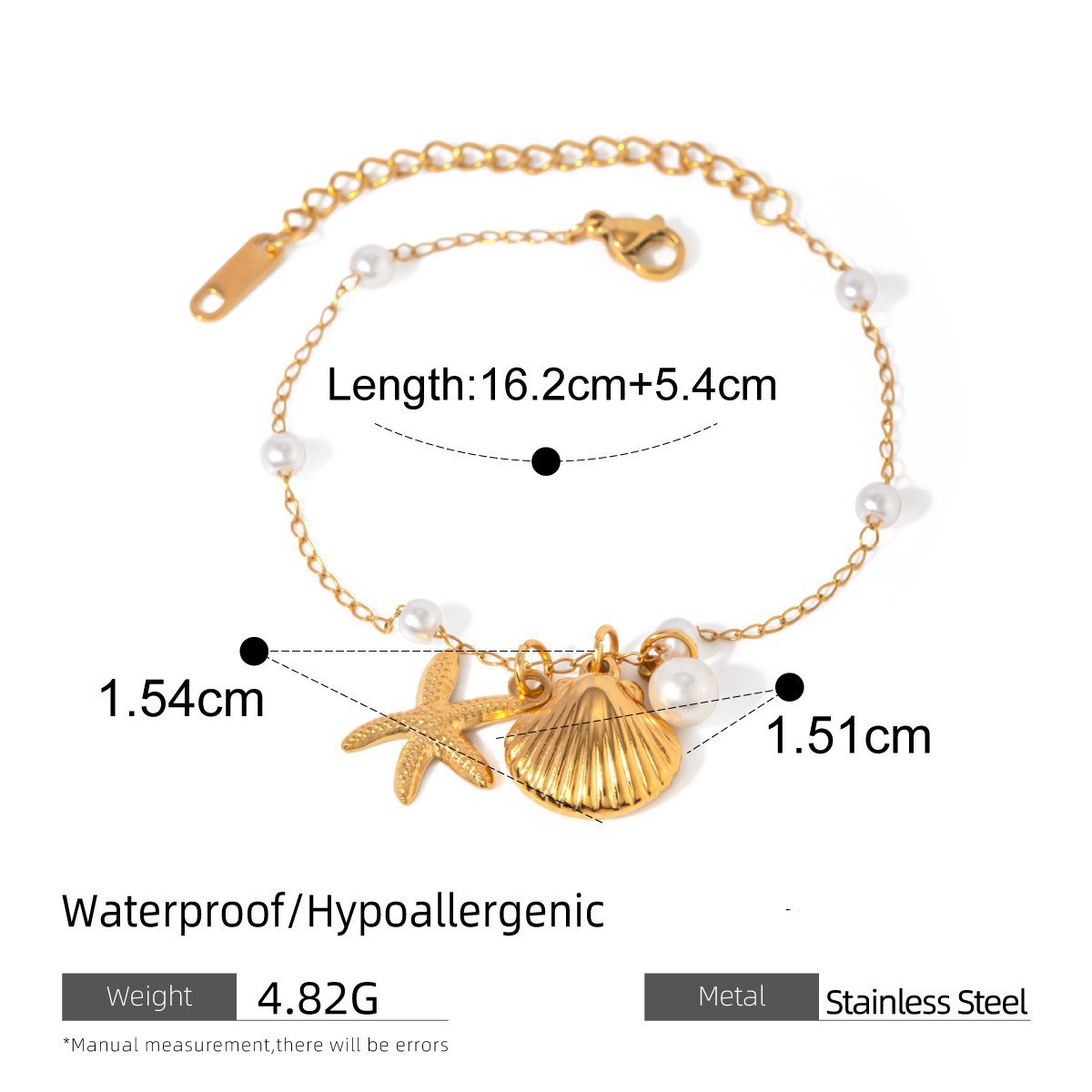 2:Shell gold bracelet