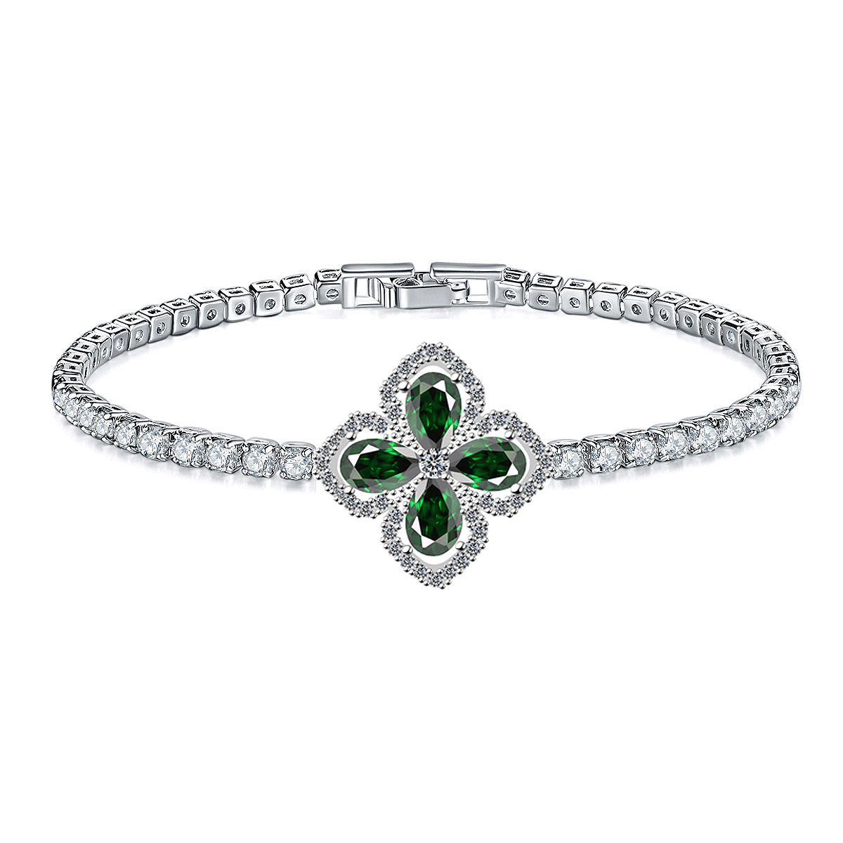 2:White gold emerald