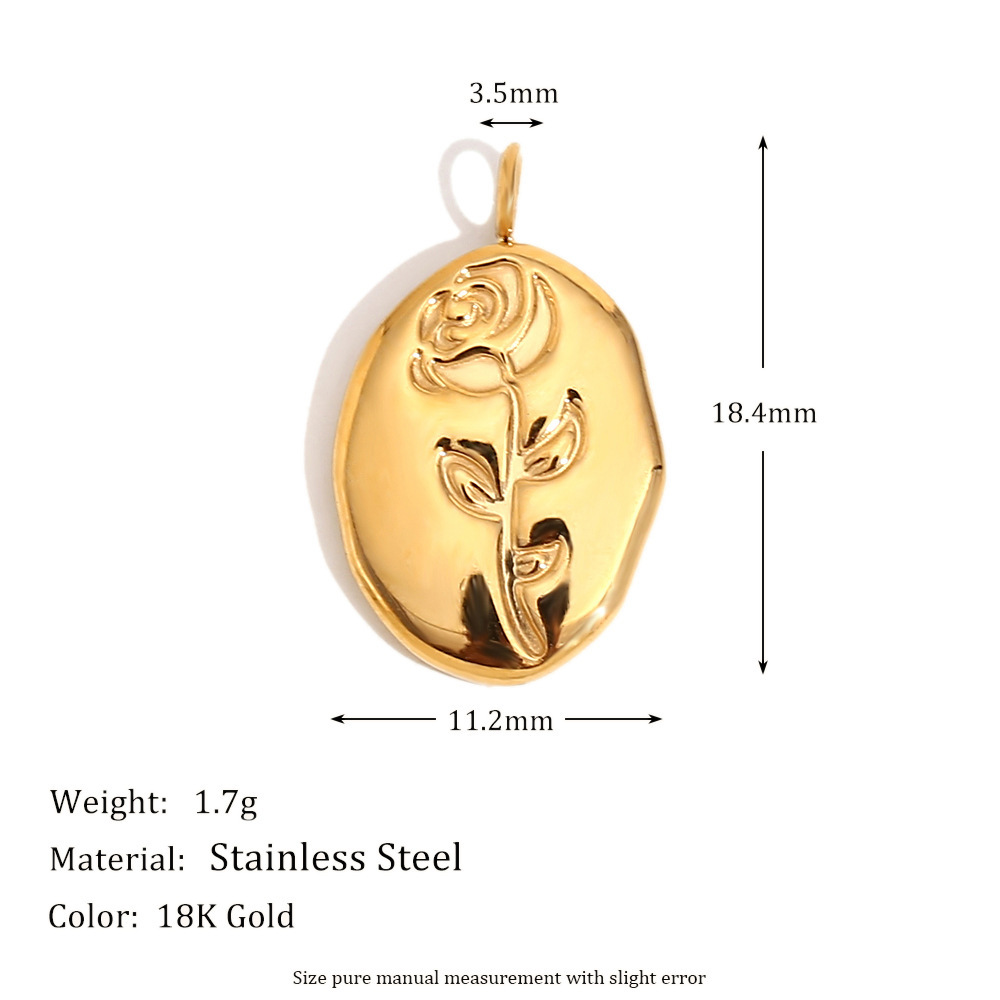4:Rose pendant-gold