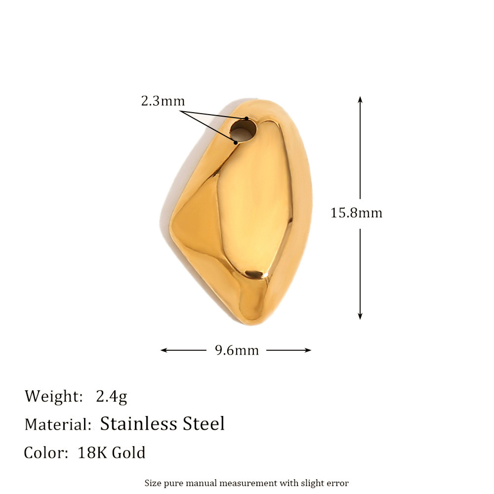 6:Three-dimensional cutting abstract pattern pendant-gold